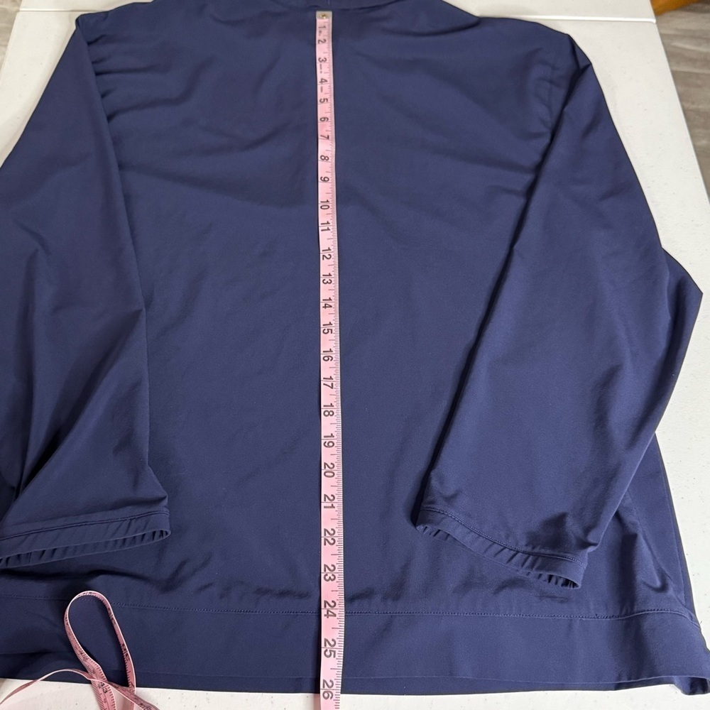 Weekends by Chico’s 1/4 Zip Jacket Sporty Pullover Navy Women’s 12 (Chico’s 2) - Picture 11 of 14